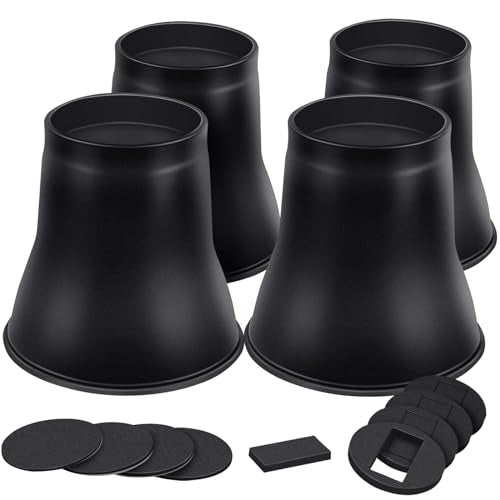 Heavy Duty Bed Risers 6 Inch Round Furniture Risers 6000 lbs - 4 Pack