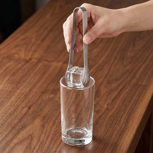 3-Piece Stainless Steel Ice Tongs Set for Cocktails & Food Serving