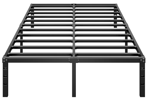 HLIPHA Full Size 14 Inch Metal Platform Bed Frame with Heavy Duty Slats