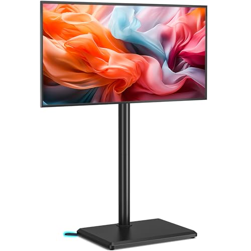 Swivel Floor TV Stand for 32-65 Inch Screens, Height Adjustable Mount