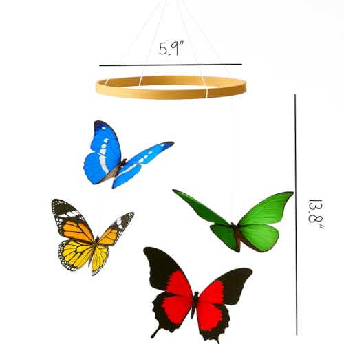 Handmade Butterfly Baby Mobile - Montessori Hanging Nursery Decor