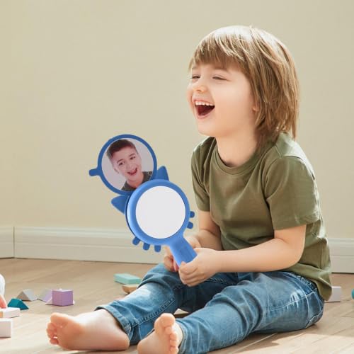 Unbreakable Emotion Learning Mirror for Kids - Shatterproof ABS Handheld