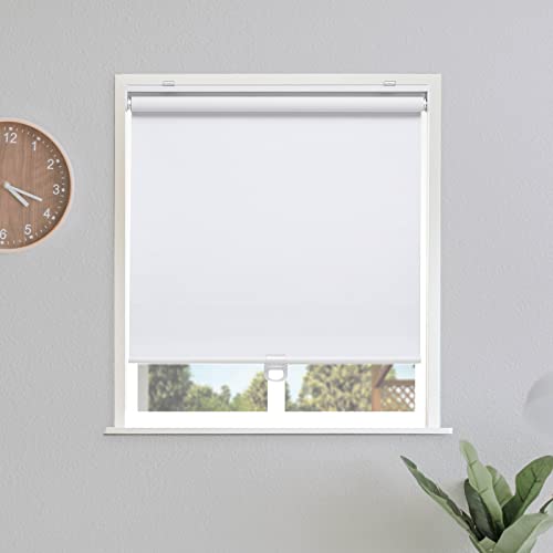 Cordless Blackout Roller Shades 23" W x 72" H - White