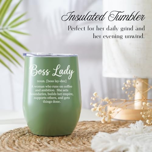 Boss Gifts for Women - Self Care Gift Basket with Blanket Tumbler Socks & Spa