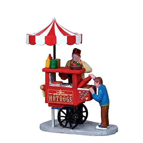 Hot Dog Cart Polyresin Miniature Figurine for Christmas Village (7cm)