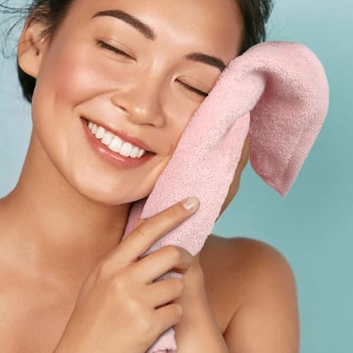 Cleanbear Washcloths Set, 100% Cotton, 6-Pack Wash Cloths, 13” x