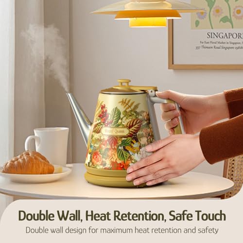 Hazel Quinn Floral Printed 1L Electric Kettle – Compact Personal Tea & Coffee Maker