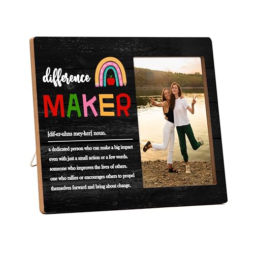 Difference Maker Rainbow Inspirational Picture Frame 8x10 - For Boss, Teacher, Coworker Gift