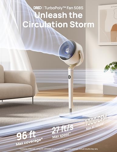 Smart Pedestal Fan for Bedroom with RGB Light and Voice Control