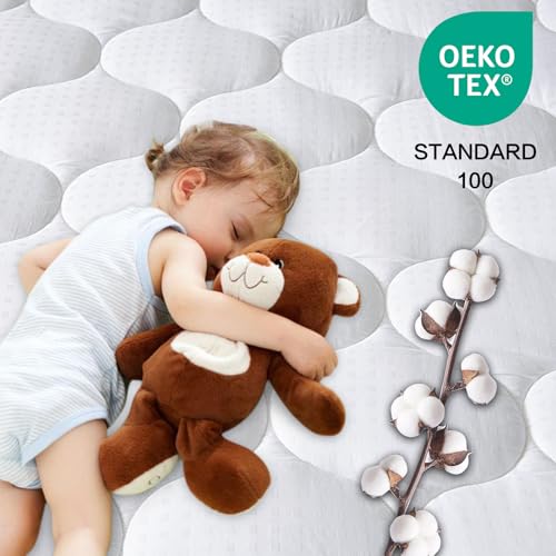 Cooling Cotton Queen Mattress Pad - Quilted Pillow Top Protector