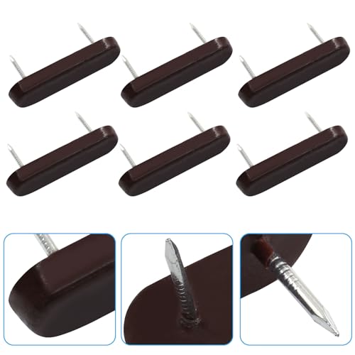 20-Pack Brown Plastic Head Double Pins for Bed Skirts & Furniture