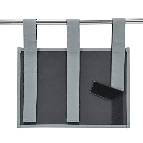 Hanging Bedside Caddy Storage Organizer with 4 Pockets - Grey