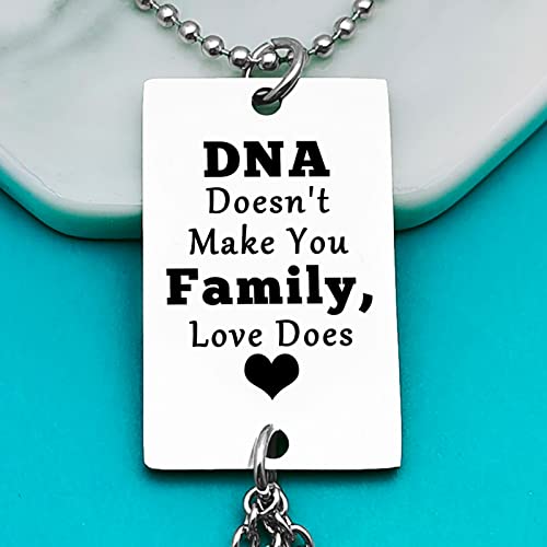 Step Parent Gift Ornament DNA Doesn't Make You Family Love Does Car Decor