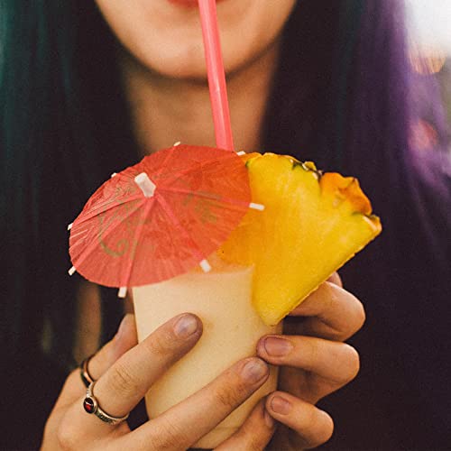 MYJIE 200 Pcs Cocktail Drink Umbrella Picks - Mini Paper Umbrellas for Cocktails & Party Decorations