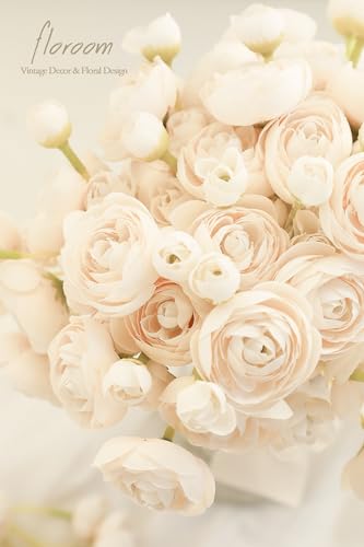 18 Pcs Mini Ranunculus Artificial Flowers for DIY Bouquets & Centerpieces