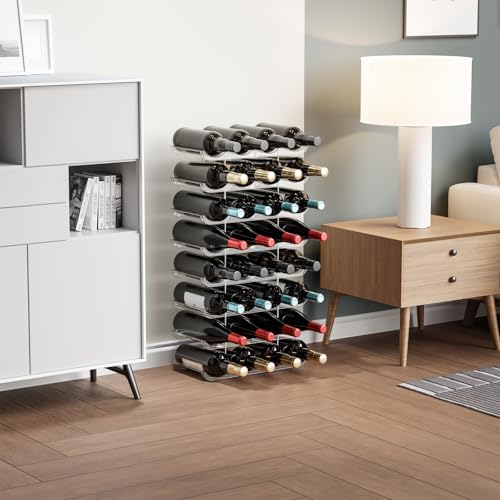 3-Tier Stackable Acrylic Wine Rack Countertop Bottle Organizer