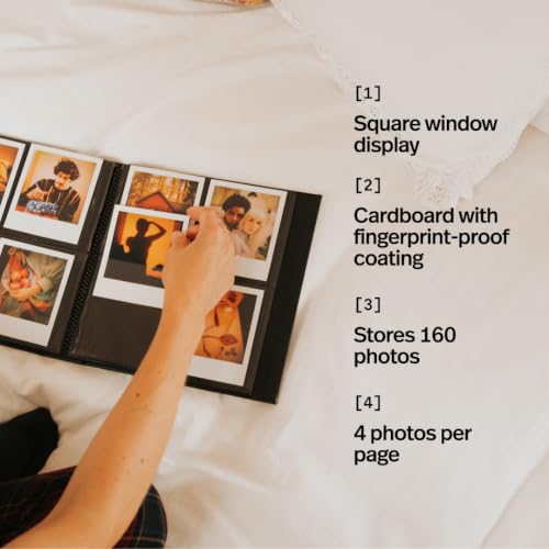 Large Instant Photo Album for 160 Photos, 40 Pages with Cover Display Window