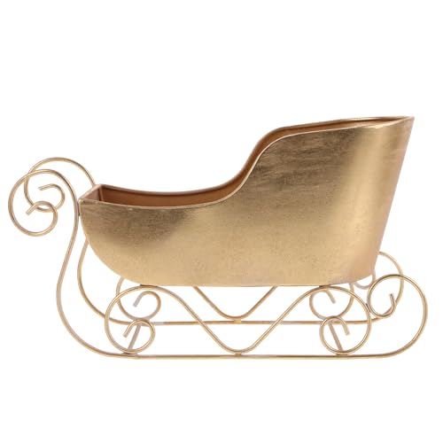 Christmas Sleigh Figurine - Santa Decor, Table Centerpiece, Holiday Decor