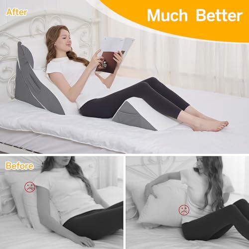 Orthopedic Wedge Pillow Set – 4PCS Adjustable Memory Foam for Post-Surgery Recovery & Pain Relief