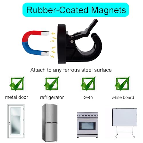 Magnetic Curtain Rod Brackets - No-Drill Holders for Ferrous Surfaces (2 Pack)