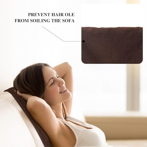 Recliner Headrest Covers Set - Non-Slip Sofa Protector (Coffee)