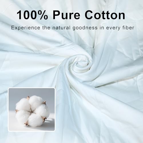 Lightweight 100% Cotton Comforter Queen Size | All-Season Bedspread