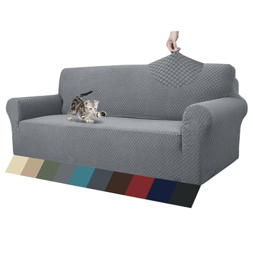 High Stretch Jacquard Couch Cover for 3 Cushion Sofa - Furniture Protector
