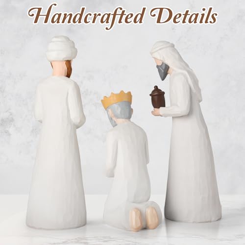 Three Wise Men Nativity Set - 8.7" Hand-Painted Resin Figurines (3 Pcs)