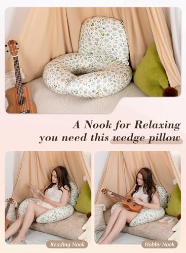 Adjustable Wedge Pillow Set for Sleeping, Reading & Relaxing