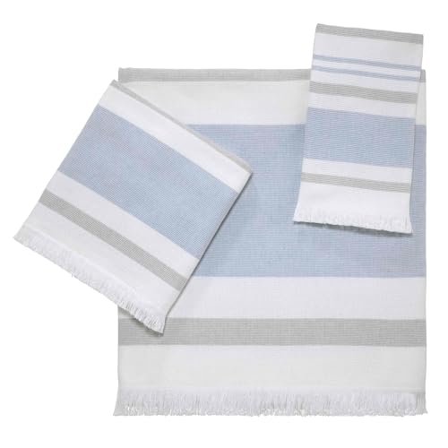 Clubhouse Blue Fingertip Towels Set of 2 - Soft Cotton Bathroom Decor