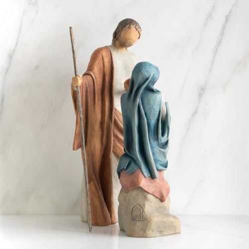 Willow Tree The Christmas Story Nativity Figures Set - Hand-Painted Mary & Joseph