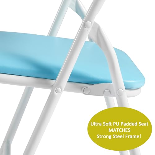 Kids Folding Activity Table and 4 Chairs Set, Padded Portable Furniture