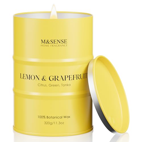 Lemon Grapefruit Scented Soy Candle - 11.3oz Organic & Non-Toxic