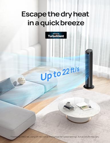 Evaporative Air Cooler - 40" Oscillating Tower Fan with Remote, 4 Speeds, Ice Packs, 7H Timer, Black