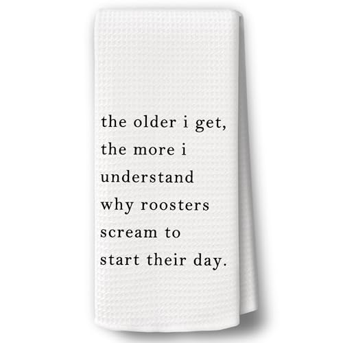Funny Sarcastic Kitchen Towels - Humorous Dish Towel with Saying, Hand Towels, Hostess Gift - Variation of THIS listing