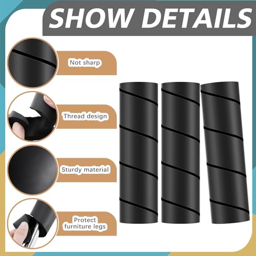 Bed Frame Toe Protectors - 6 Inch Soft Foam Guards for Furniture Legs (4 Pack)