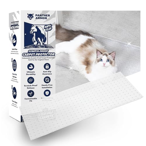 Clear Plastic Carpet Protector for Doorways - Heavy Duty Cat Scratch Guard