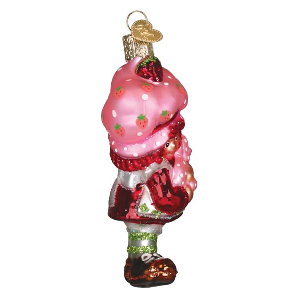 Old World Christmas Strawberry Shortcake Glass Blown Ornament, Hand-Painted Holiday Keepsake