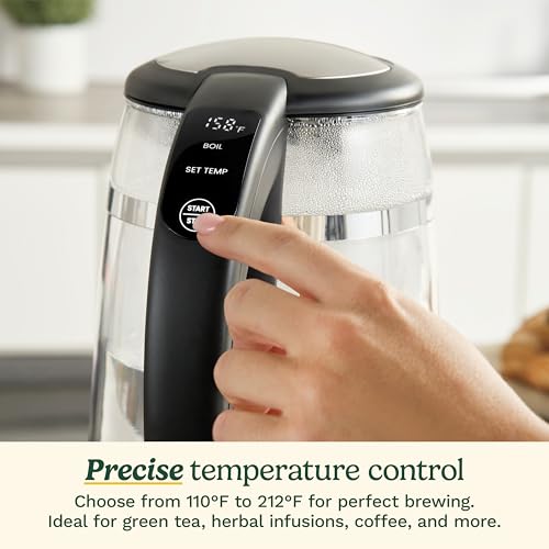 1.7L Glass Electric Kettle with Variable Temperature Touchscreen Control