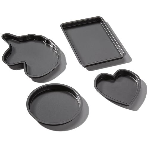 Kids Baking Set 4-Piece Nonstick Steel Mini Oven Pan Set