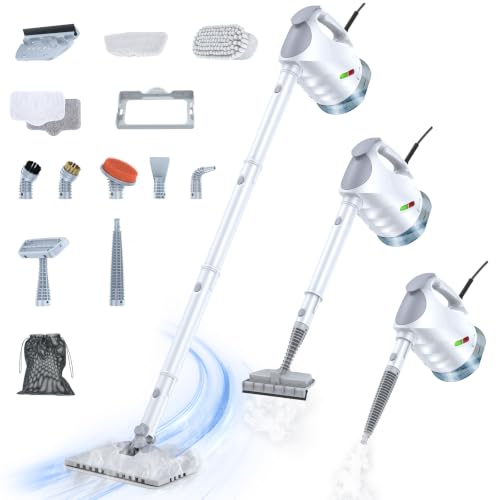 10-in-1 Steam Mop and Handheld Steam Cleaner with 10 Accessories