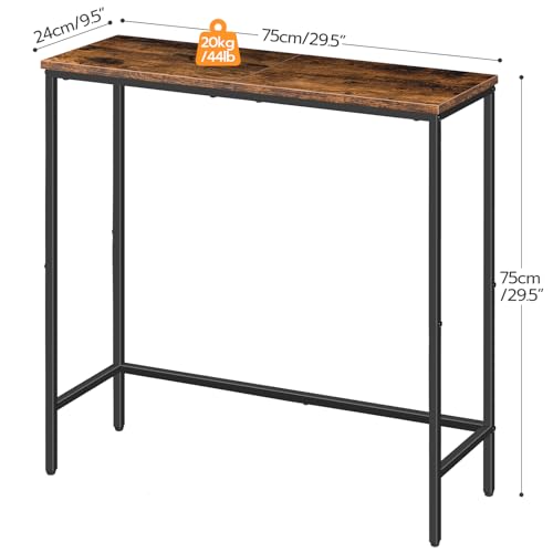 Narrow Console Table - 29.5-Inch Thin Sofa Table for Entryway & Hallway
