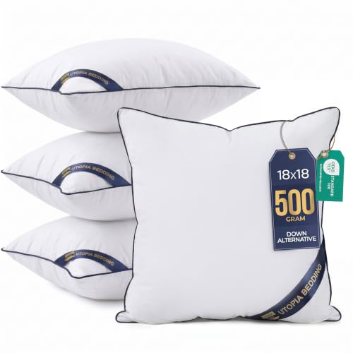 18x18 Throw Pillow Inserts (Set of 4) - Plush Cushion Sham Stuffers