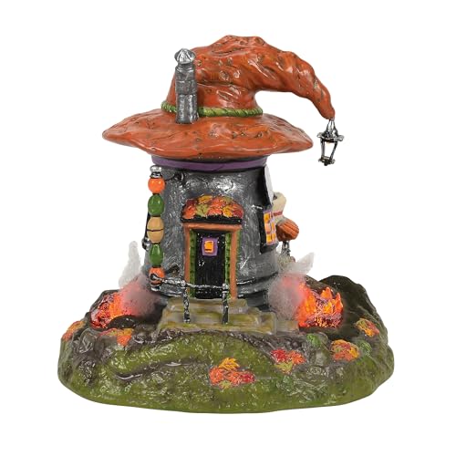 Halloween Village Lit Coffee Shop Building & Figurine Set - USB Powered