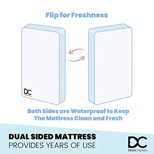 Plastic Toddler Bed and Dual-Sided Waterproof Mattress Bundle