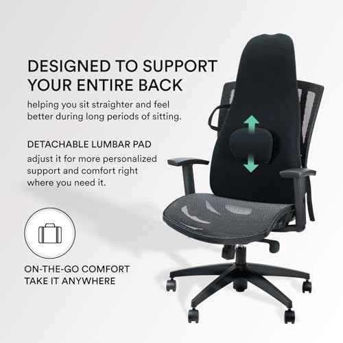 Highback Backrest Support Cushion - Extra Tall Lumbar Pillow