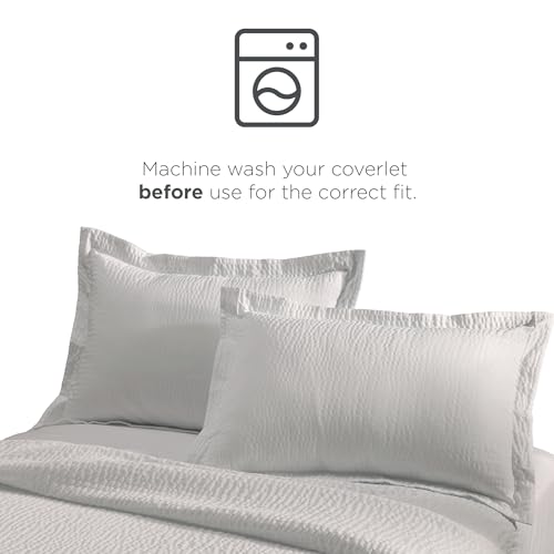 Courtyard by Marriott King Lightweight Cotton Blend Ripple Coverlet Bedspread
