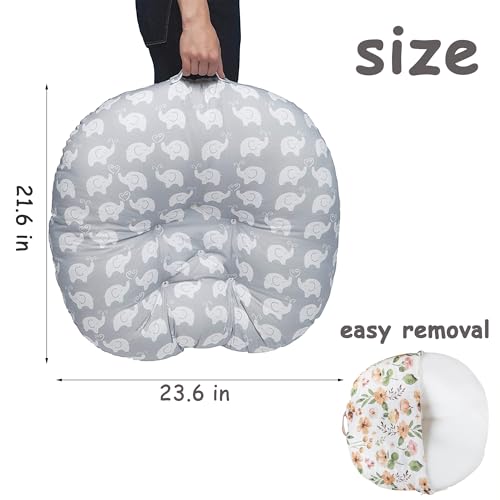 Multifunctional Nest Lounger Pillow, Portable Floor Seat with Cotton Cover