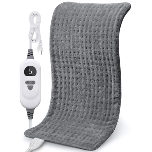 Electric Heating Pad 12x24 Inches for Back, Neck and Shoulder Pain Relief