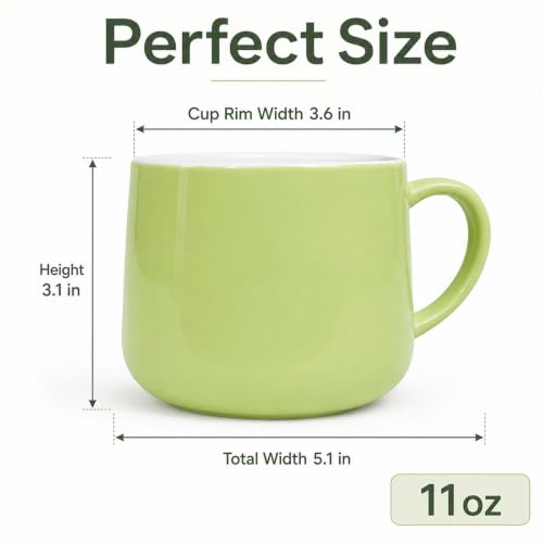 Merriva 11 oz Green Ceramic Frog Coffee Mug with Hidden Animal Surprise - Novelty Gift for Frog Lovers